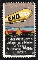 Advertising Stamp 'Eno Zeppelin', Dresden, Germany, Cinderella, Label, Non-Postal