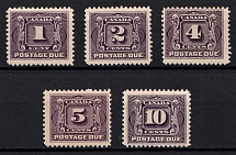 1906-28 Canada, Postage Due Stamps, Full Set (SG D1, D3, D5, D6, D8, CV $170)