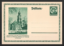 1939 'In memory of the celebration in the Garrison Church in Potsdam on the occasion of the opening of the Reichstag', Propaganda Postcard, Third Reich Nazi Germany
