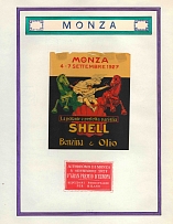 1927 Monza Racetrack, Italy, Stock of Cinderellas, Non-Postal Stamps, Labels, Advertising, Charity, Propaganda, Souvenir Sheet (#640)