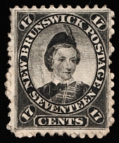 1860-63 17c New Brunswick, Canada (SG 19, CV $60)