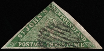 1860 3p Newfoundland, Canada (SG 11, Canceled, CV $300)