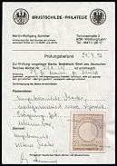 1872 2 1/2gr German Empire, Large Breast Plate, Germany (Mi. 21 a, Certificate, CV $1,400)