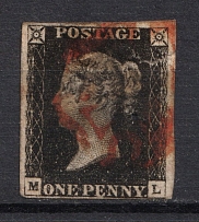 1840 1p Great Britain (Canceled, CV £300)