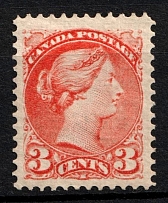1870-90 3c Canada (SG 80, CV $460)