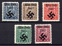 1939 Moravia-Ostrava, Bohemia and Moravia, Germany Local Issue (Mi. 1 - 5, Type I, Signed, CV $270, MNH)