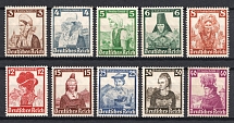 1935 Third Reich, Germany (Mi. 588 - 597, Full Set, CV $50)