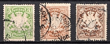 1888 Bavaria, Germany (Mi. Mi. 54 A, 58 A, 59 A, Canceled, CV $80)