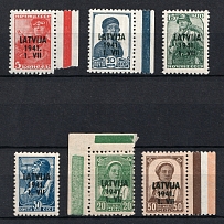 1941 Latvia, German Occupation, Germany (Mi. 1 - 6, Full Set, CV $90)
