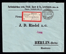 1923 (27 Aug) Leverkusen, Germany Local Post, Cover to Berlin (Mi. 1 a, Signed, CV $330)