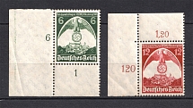 1935 Third Reich, Germany (Control Numbers, Coner Margins, Full Set, CV $30, MNH)