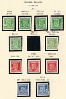 1941 Guernsey, German Occupation, Germany (Varieties of Colors)
