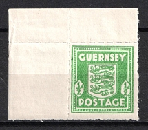 1941-44 1/2p Guernsey, German Occupation, Germany (Color Variety, Corner Margin, Mi. 1 f, CV $20, MNH)