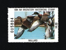 New Hampshire State Duck Stamps, United States Hunting Permit Stamps (CV $80, MNH)