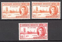 1946 Northern Rhodesia British Empire Varieties of Perforation (Full Set)