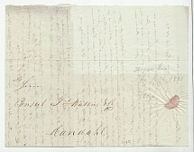 1832 Cover from Riga to Consul of Mandahl (Virgin Islands)