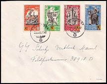 1942 Belgian Legion, Germany, Military Post, Cover (Mi. I - IV, Full Set, Signed)