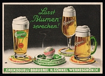 Grenzquell, Germany, Label, Advertising Postcard (Mint)