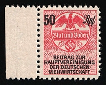 50rpf Contribution to the Main Association of the German Livestock Industry, 'Blood and Ground', Deutsches Reich, Nazi Germany Revenue (Margin, MNH)