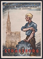 1941 (18 Sept) 'German Economic Power', Strasbourg, Third Reich, Germany, Postcard (Commemorative Cancellation)