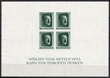 1937 Third Reich, Germany, Souvenir Sheet (Mi. Bl. 8, CV $290, MNH)