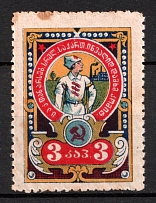 1925 3k In Favor of Invalids, Tbilisi, USSR Charity Cinderella, Georgia