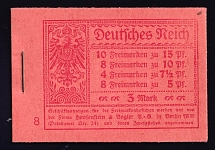 1919 Compete Booklet with stamps of Weimar Republic, Germany, Excellent Condition (Mi. MH 11.1 A, CV $1,040)