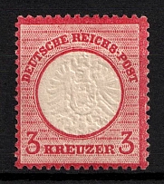 1872 3kr German Empire, Big Breast Plate, Germany (Mi. 25, CV $40)