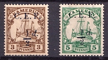 1905-1919 British Occupation of Cameroon, Kaiser’s Yacht, C. E. F., German Colonies, Germany (Mi. 1 - 2)