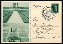 1937 Reich party rally of the NSDAP in Nuremberg. 5 used postcard Special postmark date 10.9.1937