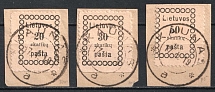 1918 Lithuania (Mi. 5, 6, 8, Canceled, CV $30)