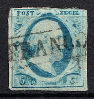 1852 5c Netherlands (Canceled)