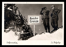 1933-1945 'Customs border guard in the high mountains', Propaganda Postcard, Third Reich Nazi Germany