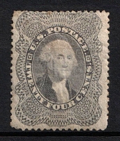 1860 24c Washington, United States, USA on piece (Scott 37 a, Gray,  CV $1,450)