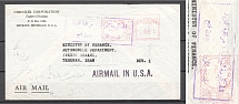 1941 USA Local Asia Censored Censorship Cover Detroit - Teheran