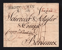1818 Cover from Krotoszyn to Bordeaux France