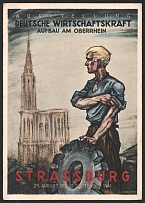 1941 'Exhibition German Economic Power - Development of the Upper Rhine', Propaganda Postcard, Third Reich Nazi Germany