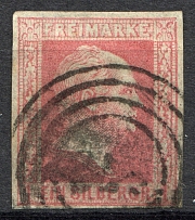 1857 Prussia Germany 1 S (CV $60, Cancelled)