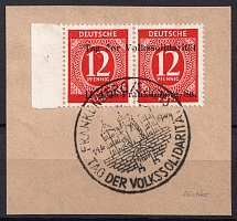 1946 Frankenberg (Saxony), Germany Local Post, First Day Issue (Mi. 1, Unofficial Issue, Full Set, Signed, Special Cancellation, CV $90)