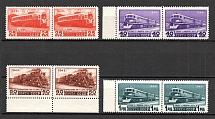 1949 USSR Trains Pairs (Full Set, MNH)