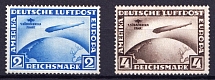 1930 Weimar Republic, Germany, Airmail (Mi. 438 - 439, Full Set, Signed, CV $4,550, MNH)