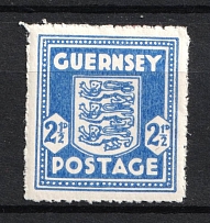 1941-44 2.5p Guernsey, German Occupation, Germany (Color Variety, Mi. 3 a, CV $30, MNH)