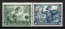 1933 Third Reich, Germany, Wagner, Se-tenant, Zusammendrucke, Pair (Mi. W 47, CV $30)