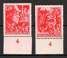 1945 Germany Reich Last Issue (Control Numbers `4`, Full Set, CV $100, MNH)