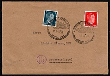 1945 Cover franked with Scott 508 and 511 paying the 12 Rpf letter rate posted 15 January 1945 in Brieg