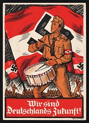 1928 'We are Germany's future!', Propaganda Postcard, Third Reich Nazi Germany