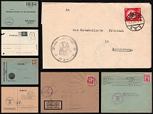 Third Reich, Germany, Collection of Nazi Covers and Postcards with Unusual and Rare Postmarks and Handstamps