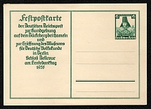 1935 Michel P 255 issued 1 October 1935. Lady in Niedersachsen costume (green)