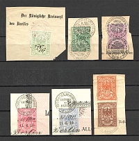 1907-10 Germany Prussia Revenue Stamps (Cancelled)