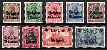 1914-16 Belgium, German Occupation, Germany (Mi. 1 - 9, Full Set, CV $430, MNH-MH)